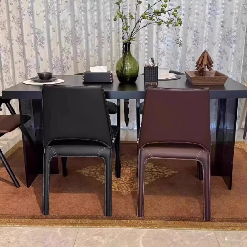 Italian Saddle Chair Minimalist Dining Chair Leather Wear-resistant Backrest Chair Hermoso Y Elegante Dining Room Furniture
Italian Saddle Chair Minimalist Dining Chair Leather Wear-resistant Backrest Chair Hermoso Y Elegante Dining Room Furniture