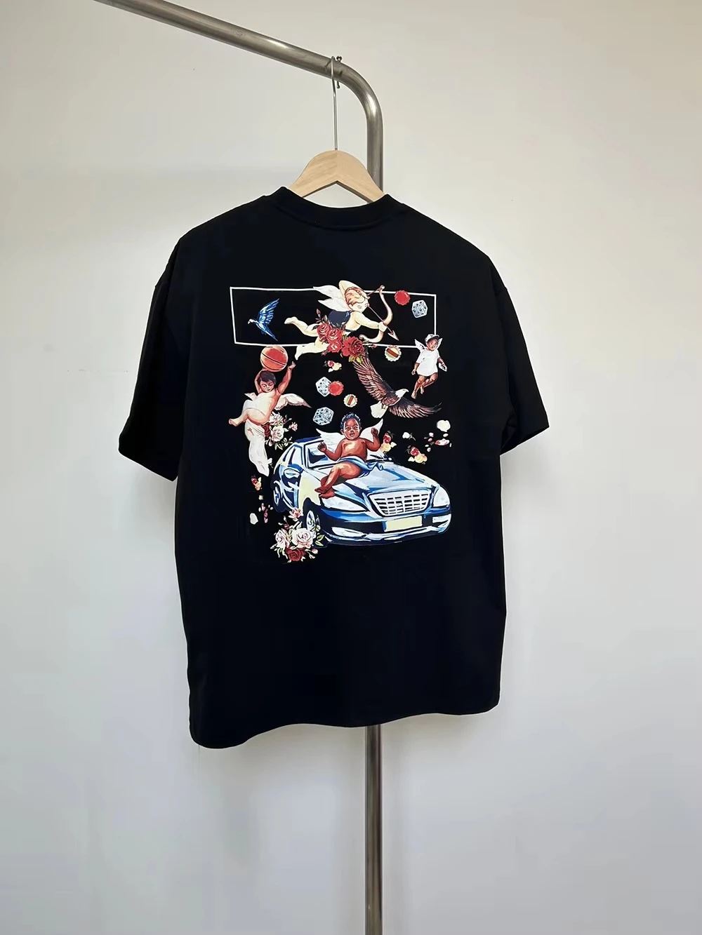 New Summer Arrive Luxury T Shirt Angels Car Print High Quality Cotton White Tshirts Women Loose Top Tees Short Sleeved Unisex
New Summer Arrive Luxury T Shirt Angels Car Print High Quality Cotton White Tshirts Women Loose Top Tees Short Sleeved Unisex