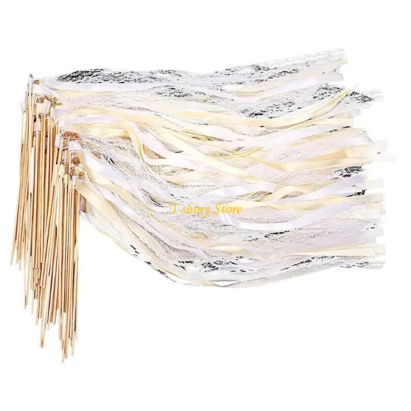 N58F Pack Of 20 Satined Lace Ribbon Wall With Bells Magical Ribbon Wands For Wedding Party Decoration Holiday Supply
N58F Pack Of 20 Satined Lace Ribbon Wall With Bells Magical Ribbon Wands For Wedding Party Decoration Holiday Supply