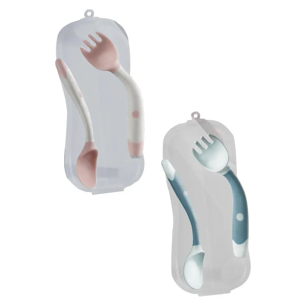 2 комплекта гибких детских ложек и вилок с нескользящими ручками из TPE для самостоятельного кормления малышей, набор столовых приборов для обучения
2 комплекта гибких детских ложек и вилок с нескользящими ручками из TPE для самостоятельного кормления малышей, набор столовых приборов для обучения