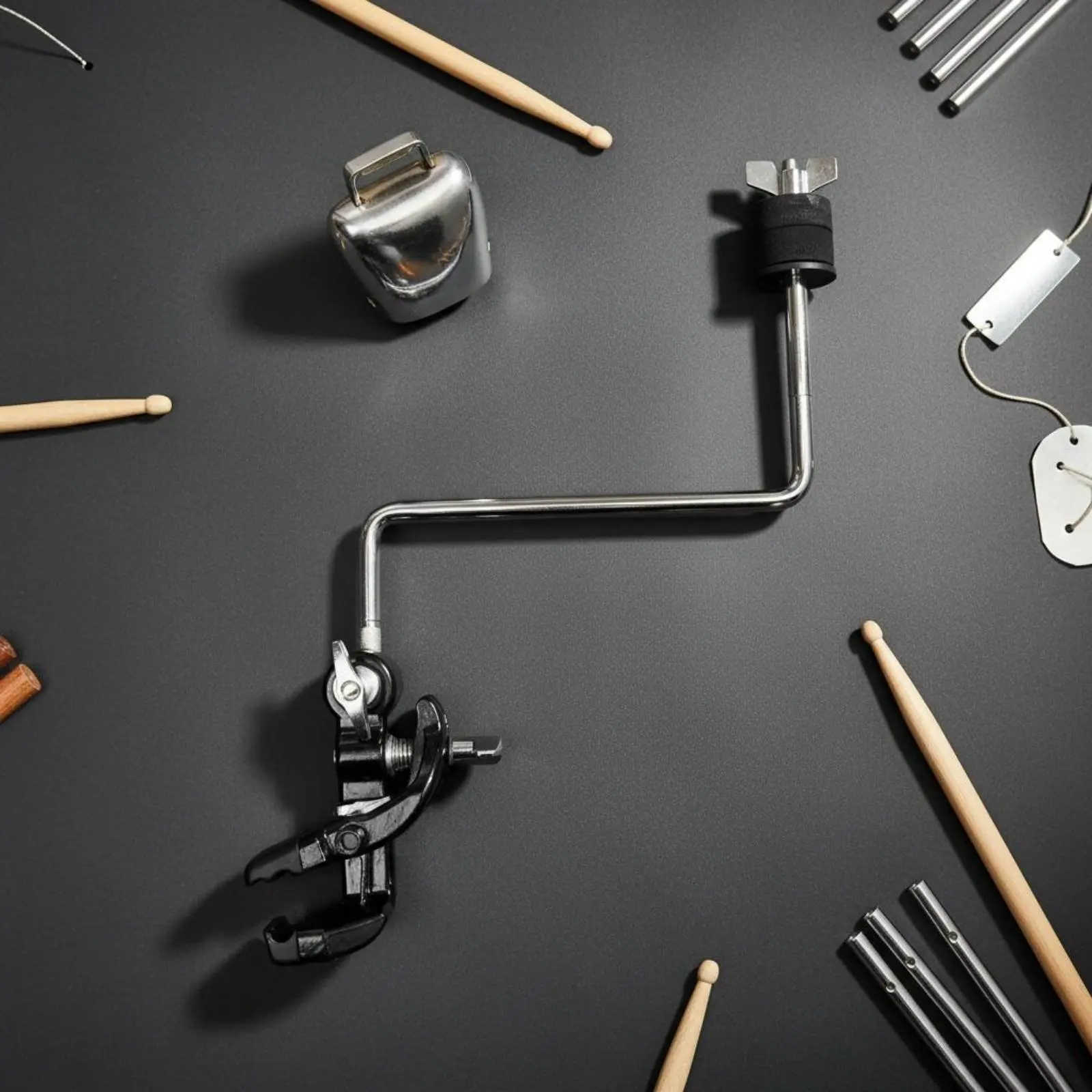 Cowbell Mount Clamp Adjustable Cowbell Holder Drum Clamp Arm Chrome Plated Percussion Stand Bracket Corrosion Resistant
Cowbell Mount Clamp Adjustable Cowbell Holder Drum Clamp Arm Chrome Plated Percussion Stand Bracket Corrosion Resistant