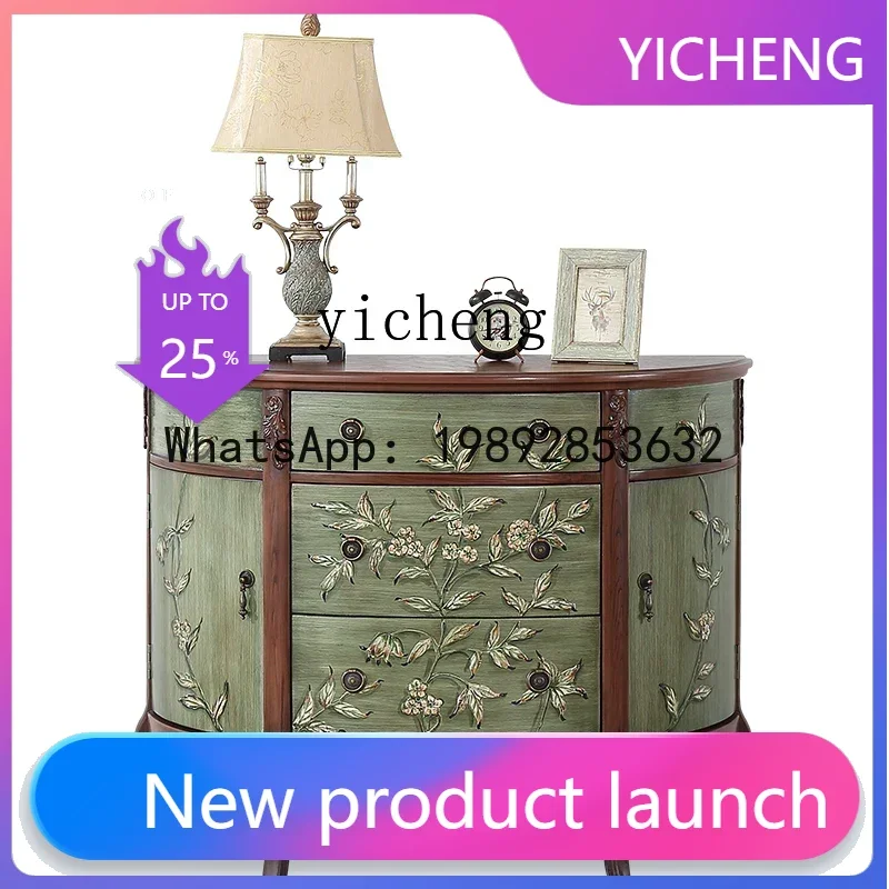 LYY Mediterranean Living Room Partition Entrance Cabinet Household Semicircle Corridor Cabinet Foyer Entrance Side Cabinet
LYY Mediterranean Living Room Partition Entrance Cabinet Household Semicircle Corridor Cabinet Foyer Entrance Side Cabinet