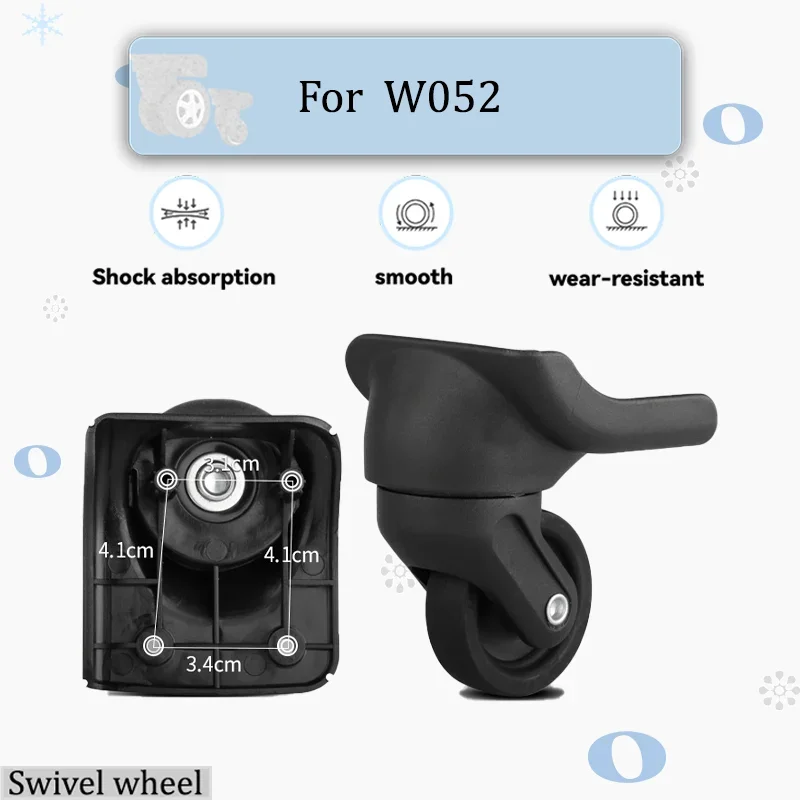 Для W052, комплект для замены прочных колес для багажа, бесшумный на 360° ° Поворотные ролики, износостойкие, подходят для большинства аксессуаров для ремонта чемоданов
Для W052, комплект для замены прочных колес для багажа, бесшумный на 360° ° Поворотные ролики, износостойкие, подходят для большинства аксессуаров для ремонта чемоданов