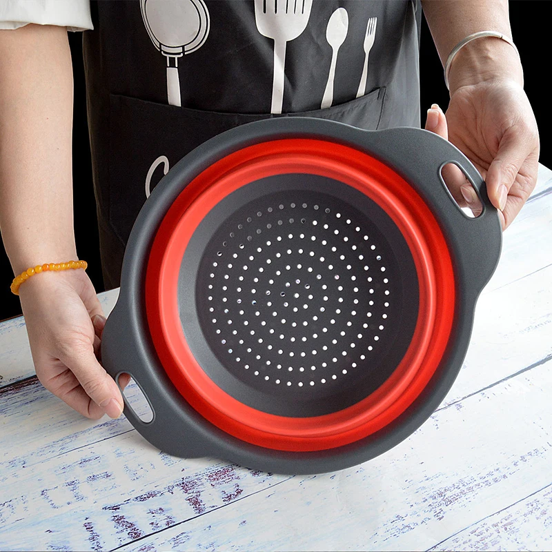 Folding Silicone Drain Basket Fruit Vegetable Washing Basket Foldable Strainer Colander Collapsible Drainer Kitchen Storage Tool
Folding Silicone Drain Basket Fruit Vegetable Washing Basket Foldable Strainer Colander Collapsible Drainer Kitchen Storage Tool