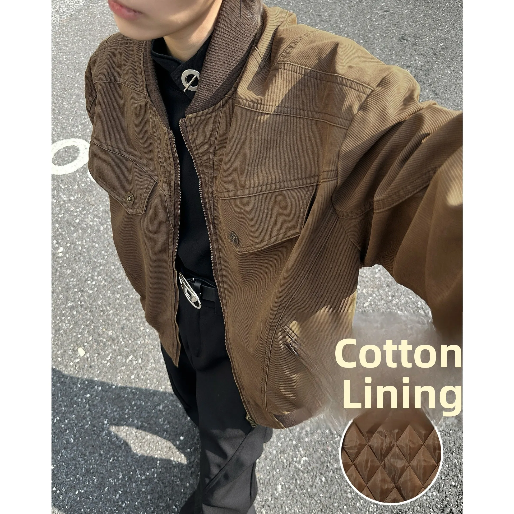 Retro American Workwear Jaet Cotton Padded Loose Casual ex Warm Outerwear Faionable Vintage Sle Long Sve Zipper ...
Retro American Workwear Jaet Cotton Padded Loose Casual ex Warm Outerwear Faionable Vintage Sle Long Sve Zipper ...