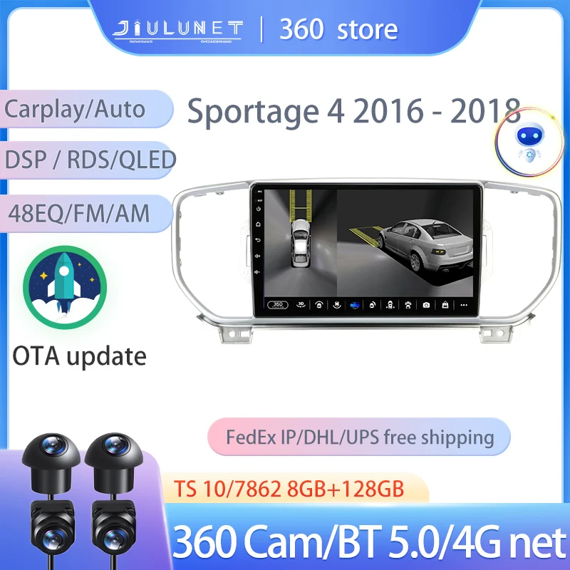 JIULUNET Smart Stereo Android Auto 360 Cam радио для Kia Sportage 4 QL 2016 - 2018 мультимедийная навигация Carplay
JIULUNET Smart Stereo Android Auto 360 Cam радио для Kia Sportage 4 QL 2016 - 2018 мультимедийная навигация Carplay