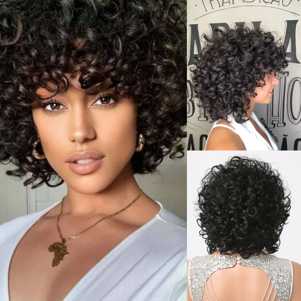 HAIRCUBE Short Kinky Curly Synthetic Wigs for Afro Women Red Brown Copper Fluffy Wig With Bangs Daily Natural Heat Resistant Wig
HAIRCUBE Short Kinky Curly Synthetic Wigs for Afro Women Red Brown Copper Fluffy Wig With Bangs Daily Natural Heat Resistant Wig