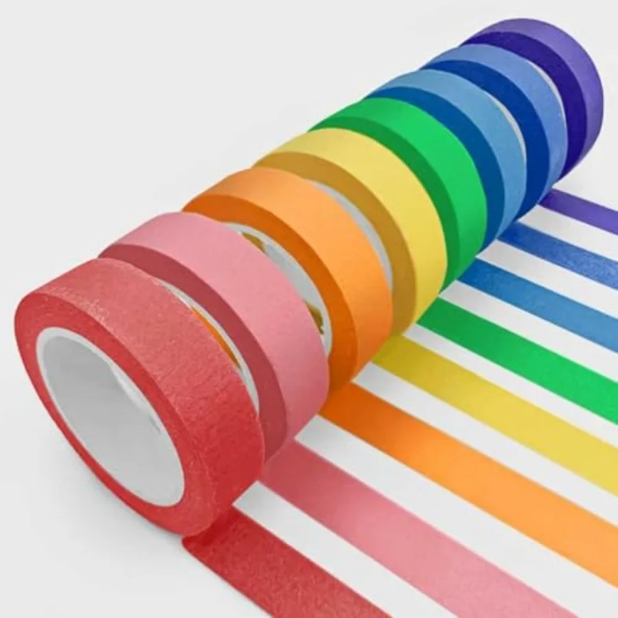 8PCS Colo Masking Tape - Painters Tape, Rainbow Colors Rolls, Art Supplies, Great for Crafts, Labeling, DIY Decorative, 1/2 Inc
8PCS Colo Masking Tape - Painters Tape, Rainbow Colors Rolls, Art Supplies, Great for Crafts, Labeling, DIY Decorative, 1/2 Inc