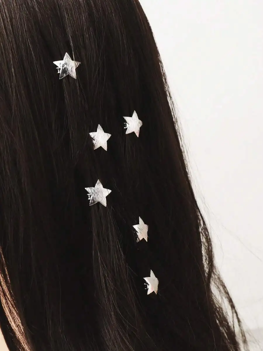6pcs Star Shaped Hair Clips Metal Textured Hair Accessories For Women Summer Beach Styling
6pcs Star Shaped Hair Clips Metal Textured Hair Accessories For Women Summer Beach Styling