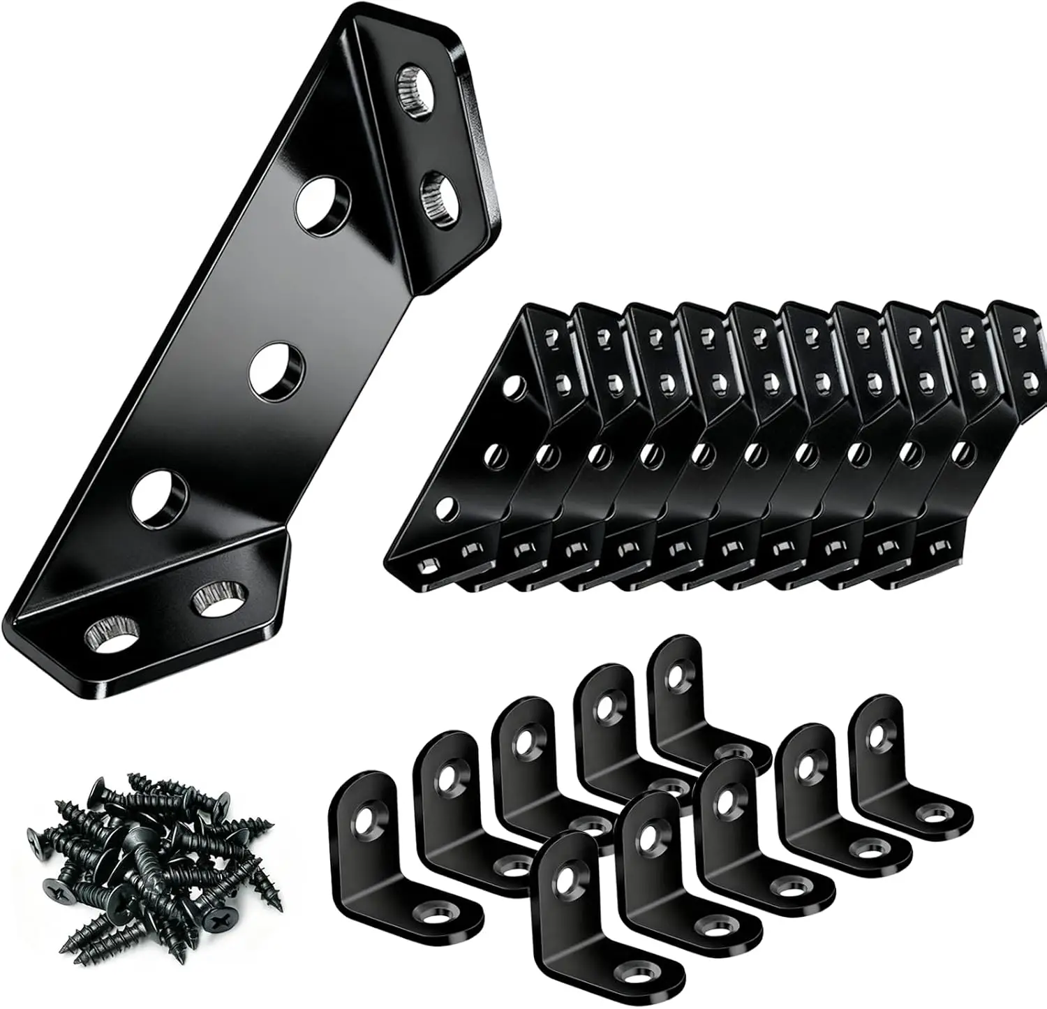 20 Pack Stainless Steel Furniture Corner Connector with Trapezoid and L-Shape Brackets for Shelf Cabinet Table Chair
20 Pack Stainless Steel Furniture Corner Connector with Trapezoid and L-Shape Brackets for Shelf Cabinet Table Chair