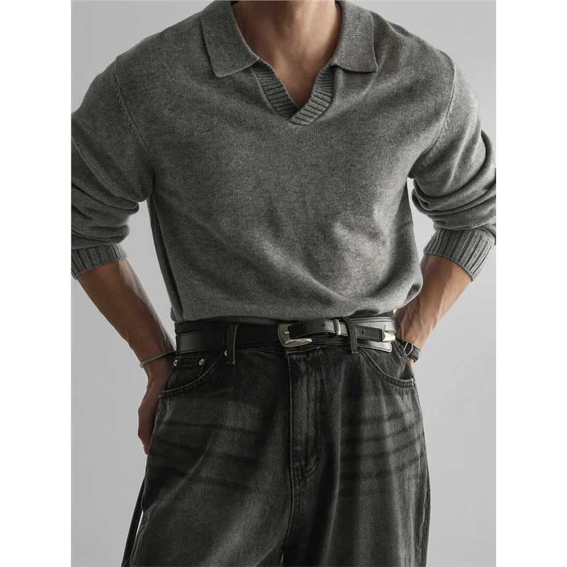 Deep ey Collared Knitwear Men's Autumn Retro Loose Casual Overhead Sweater Simple Sli Top for Men Comfortable Fit Knit ...
Deep ey Collared Knitwear Men's Autumn Retro Loose Casual Overhead Sweater Simple Sli Top for Men Comfortable Fit Knit ...