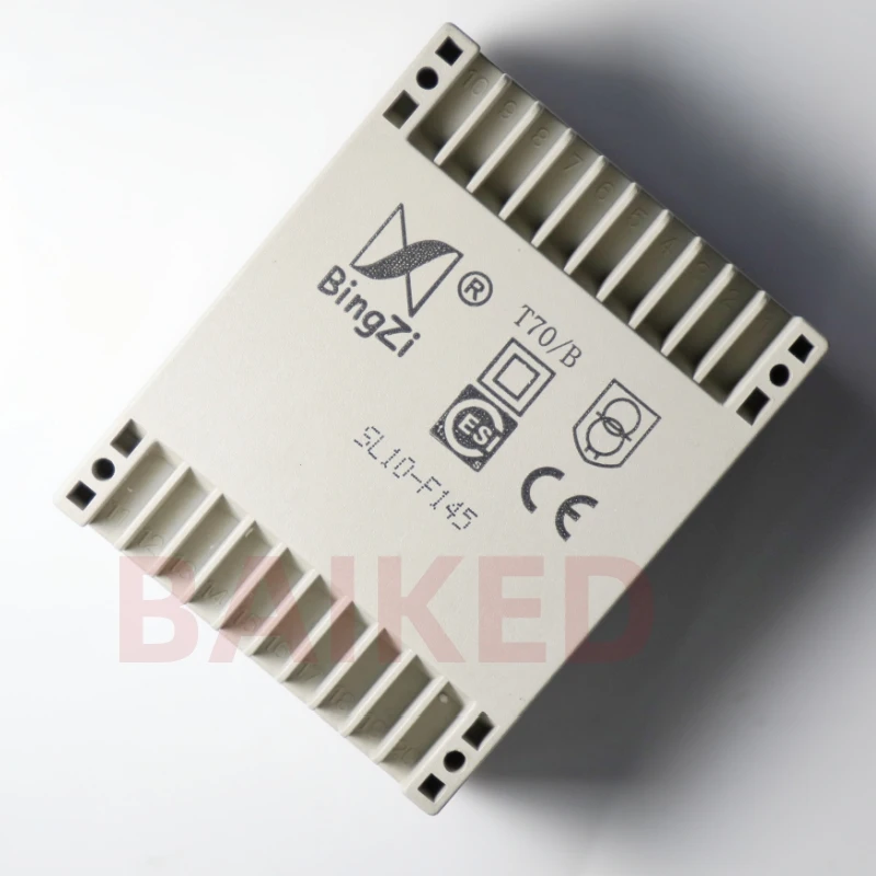 BingZi T70/B SL10-F145 4-9 220V/50HZ 7 P 11-12 16.5V/60mA 14-15 16.5V/100mA 17-18 16.5V/60mA 68×55×24mm Power transformer
BingZi T70/B SL10-F145 4-9 220V/50HZ 7 P 11-12 16.5V/60mA 14-15 16.5V/100mA 17-18 16.5V/60mA 68×55×24mm Power transformer