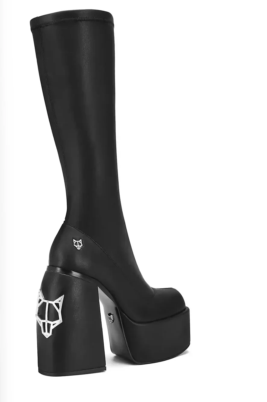 Дешевая женская обувь бренда Spice Black Stretch Knee High Boots Pull on design эластичная платформа на высоком каблуке модельерские ботильоны
Дешевая женская обувь бренда Spice Black Stretch Knee High Boots Pull on design эластичная платформа на высоком каблуке модельерские ботильоны