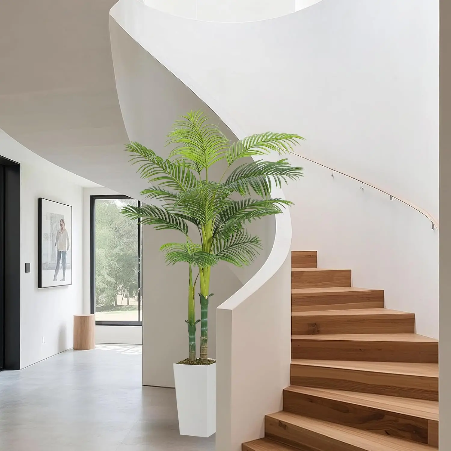 Artificial Palm Tree in White Tall Planter, Large Fake Tropical Plant for Home Decor, Fake Palm Plant,Tropical Artificial Tree
Artificial Palm Tree in White Tall Planter, Large Fake Tropical Plant for Home Decor, Fake Palm Plant,Tropical Artificial Tree