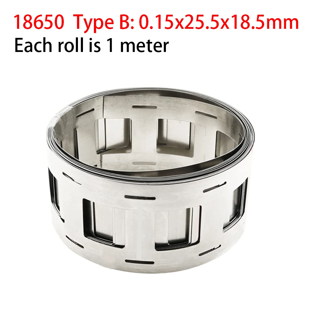 5m/1m 18650 Lithium 0.15*25.5 * 18.5mm Battery Nickel-plated Steel Strip Double Power Battery Connection Piece Stamping
5m/1m 18650 Lithium 0.15*25.5 * 18.5mm Battery Nickel-plated Steel Strip Double Power Battery Connection Piece Stamping