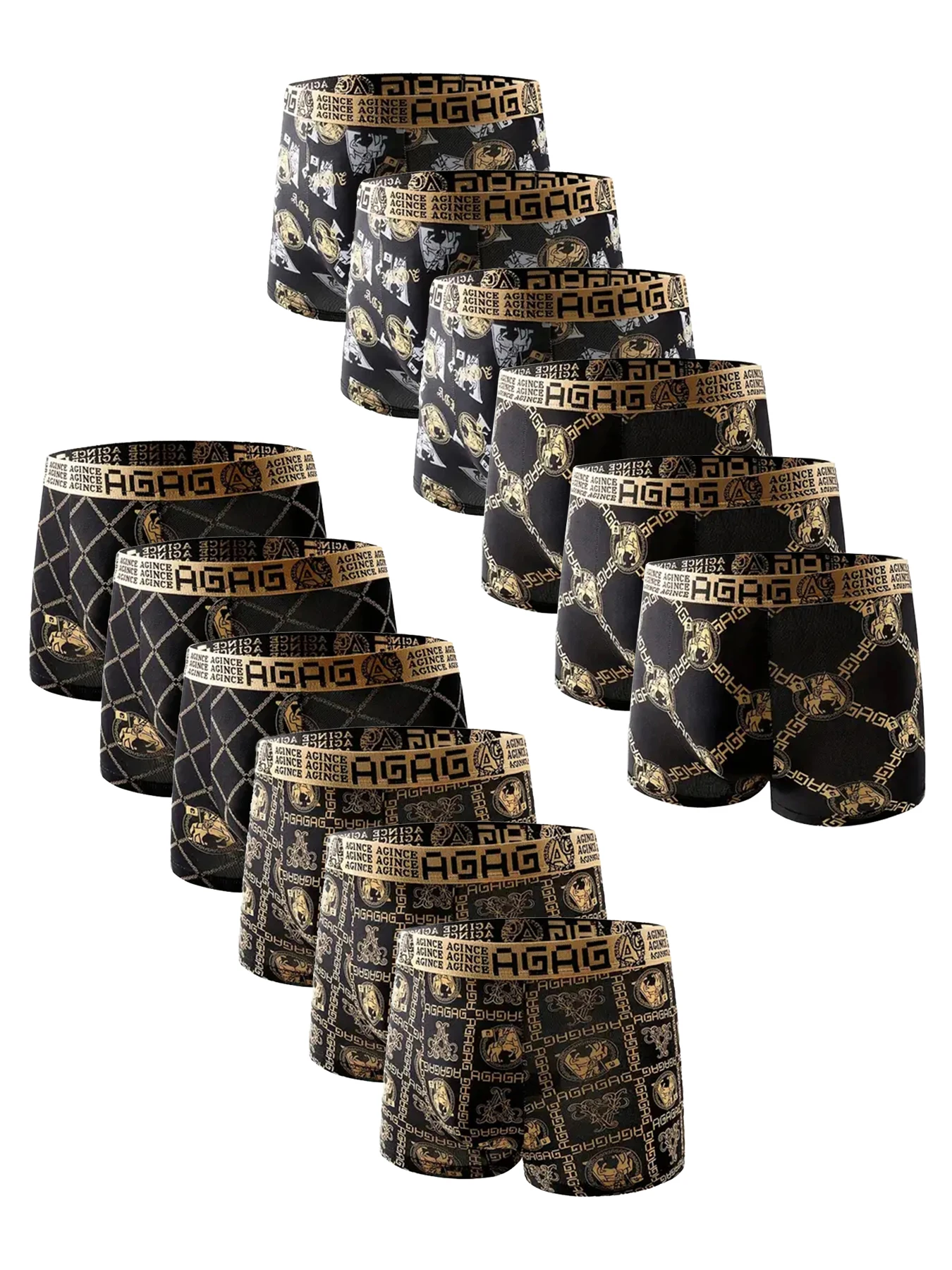 New 12Pcs Men Boxer Shorts Luxury Print Underwear Sexy Elastic Four Season Wear Panties Sports Light-thin Breathable Underpants
New 12Pcs Men Boxer Shorts Luxury Print Underwear Sexy Elastic Four Season Wear Panties Sports Light-thin Breathable Underpants