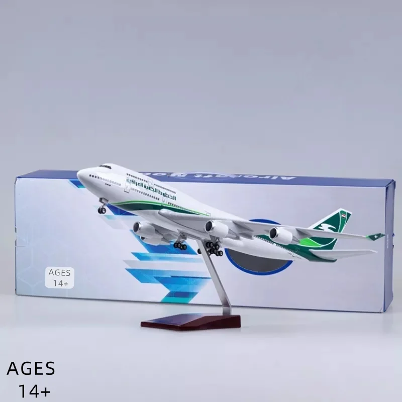 1/150 Scale B747 Airplane Model Iraqi Airways 47cm Die-cast Resin Airplane With Led Lights And Wheels For Decoration Or Gifts
1/150 Scale B747 Airplane Model Iraqi Airways 47cm Die-cast Resin Airplane With Led Lights And Wheels For Decoration Or Gifts