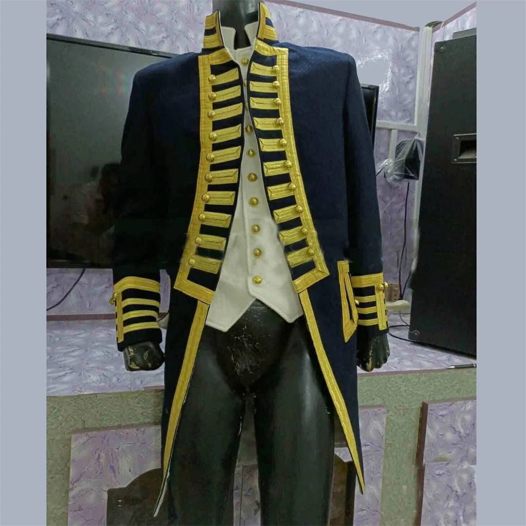 Adult Men Victorian Civil War Royal Navy Military Costume Jacket Historical Navy Uniform Coat Cosplay Custom Made
Adult Men Victorian Civil War Royal Navy Military Costume Jacket Historical Navy Uniform Coat Cosplay Custom Made