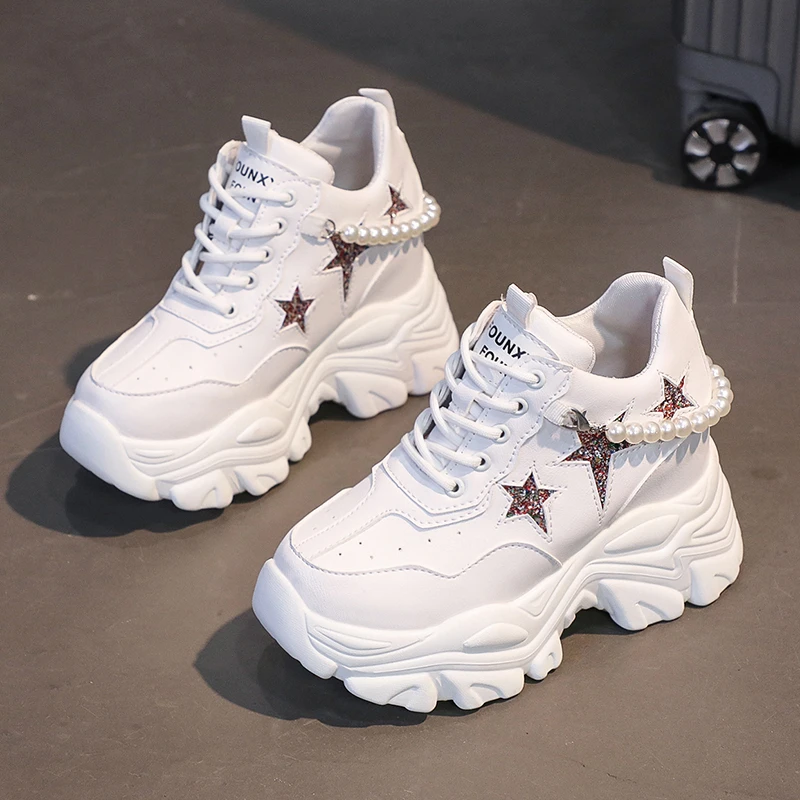 High Platform Shoes Woman 2025 Spring Chunky Sneakers Increased 10cm Ladies Leather Shoes Trainers zapatillas de deporte
High Platform Shoes Woman 2025 Spring Chunky Sneakers Increased 10cm Ladies Leather Shoes Trainers zapatillas de deporte
