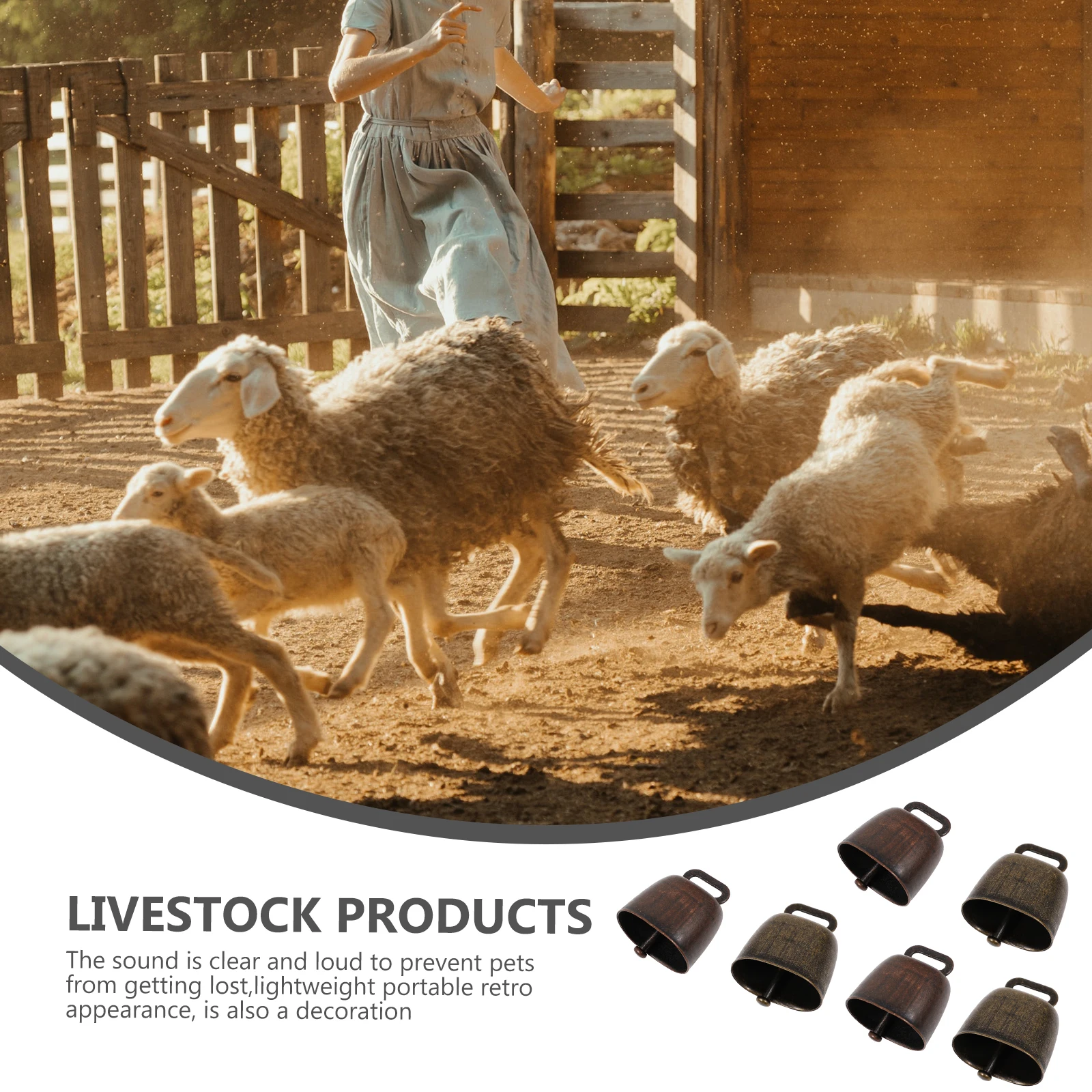 10Pcs Vintage Style Iron Bells for Livestock Pets Anti-Theft Loud Farming Bells Grazing Supplies Cow Horse Sheep Hanging Pendant
10Pcs Vintage Style Iron Bells for Livestock Pets Anti-Theft Loud Farming Bells Grazing Supplies Cow Horse Sheep Hanging Pendant