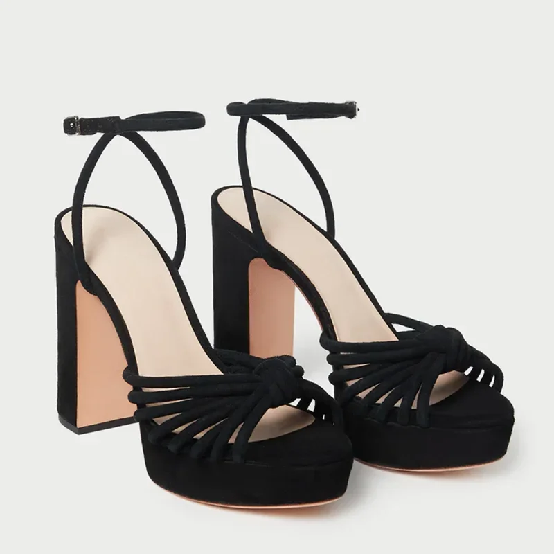 Platform Cross Tie Narrow Band Sandals Pointed Toe Suded Leather Custoized Ankle Straps New Arrials Fashion Women Modern Shoes
Platform Cross Tie Narrow Band Sandals Pointed Toe Suded Leather Custoized Ankle Straps New Arrials Fashion Women Modern Shoes