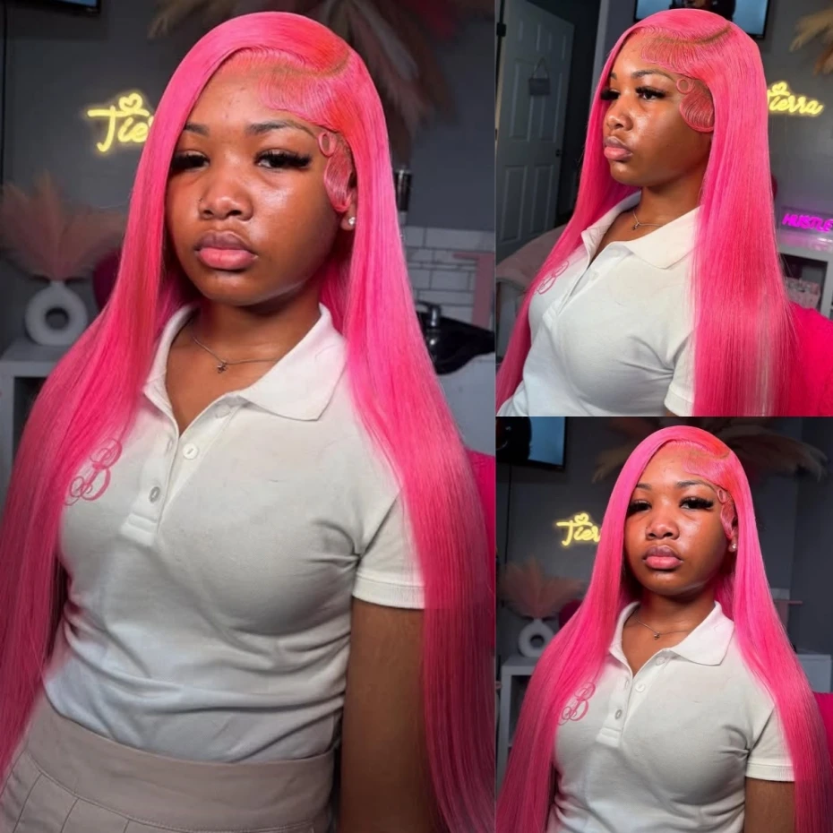 Bone Straight Bubblegum Pink Hair 13x6 Lace Front Human Hair Wigs Brazilian Hot Pink Color Frontal Wig Preplucked Neon Pink Hair
Bone Straight Bubblegum Pink Hair 13x6 Lace Front Human Hair Wigs Brazilian Hot Pink Color Frontal Wig Preplucked Neon Pink Hair