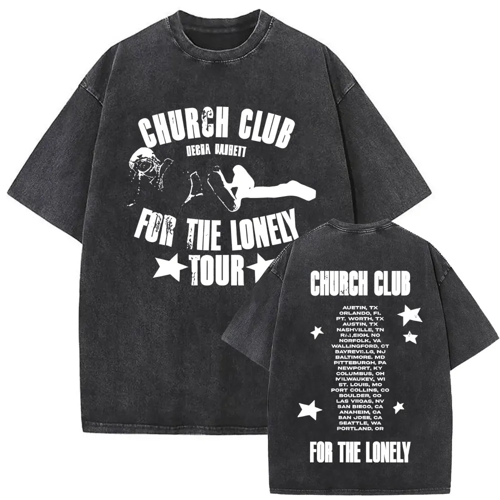 Washed Vintage Nessa Barrett Church Club for The Lonely Tour 2025 T Shirt Men Women Casual Cotton T-shirt Fashion Punk T Shirts
Washed Vintage Nessa Barrett Church Club for The Lonely Tour 2025 T Shirt Men Women Casual Cotton T-shirt Fashion Punk T Shirts