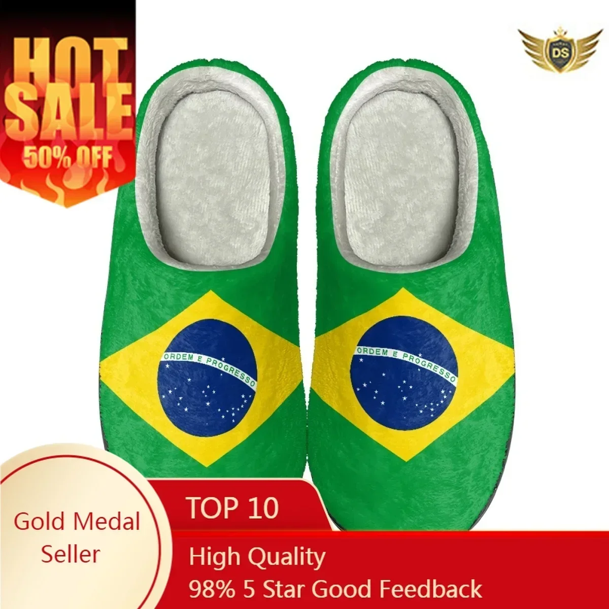 Flag of Brazil Design Non-slip Cotton Slippers Autumn Winter Female Home Warm Shoes Print On Demand Comfortable Lady Flats Shoes
Flag of Brazil Design Non-slip Cotton Slippers Autumn Winter Female Home Warm Shoes Print On Demand Comfortable Lady Flats Shoes