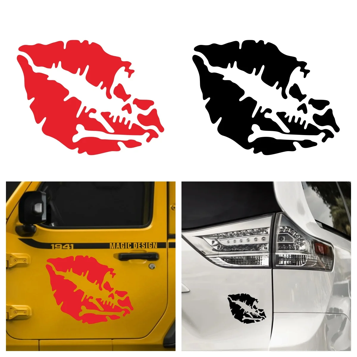 Personality Kiss of Death Skull Lips Car Sticker Motocross Laptop Trunk Guitar Vinyl Decal Decoration PVC Wholesale
Personality Kiss of Death Skull Lips Car Sticker Motocross Laptop Trunk Guitar Vinyl Decal Decoration PVC Wholesale