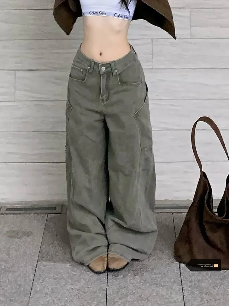 High Waist Wide Leg Jeans Women's Loose Fit Straight Cut Denim Pants Multiple Pockets Retro Style Comfortable Slimming Effect
High Waist Wide Leg Jeans Women's Loose Fit Straight Cut Denim Pants Multiple Pockets Retro Style Comfortable Slimming Effect