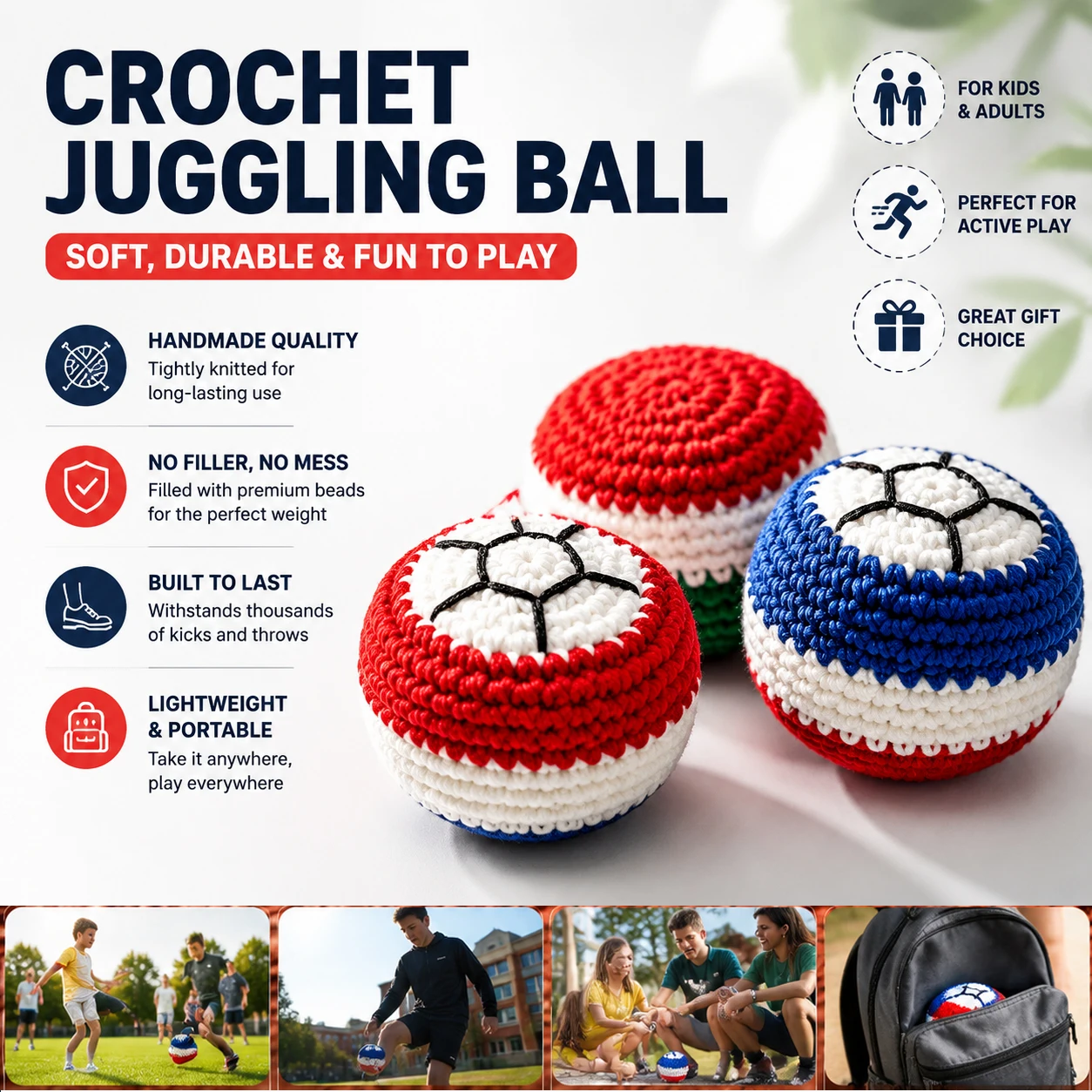 1Pc Handmade Knitted Juggling Ball Portable Mini Throwing Ball For Kids Outdoor School Sports Play Toy Gift
1Pc Handmade Knitted Juggling Ball Portable Mini Throwing Ball For Kids Outdoor School Sports Play Toy Gift
