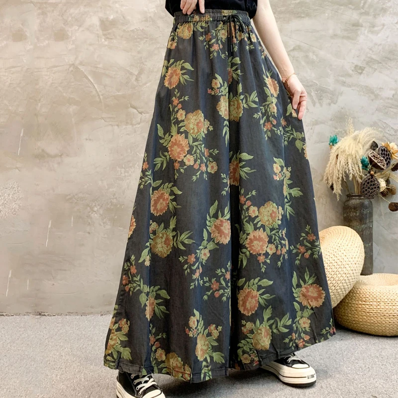 High Waist Vintage Jeans Spring New Casual Women Pants Loose Quality Floral Print Jeans Black Women Wide Leg Pants
High Waist Vintage Jeans Spring New Casual Women Pants Loose Quality Floral Print Jeans Black Women Wide Leg Pants