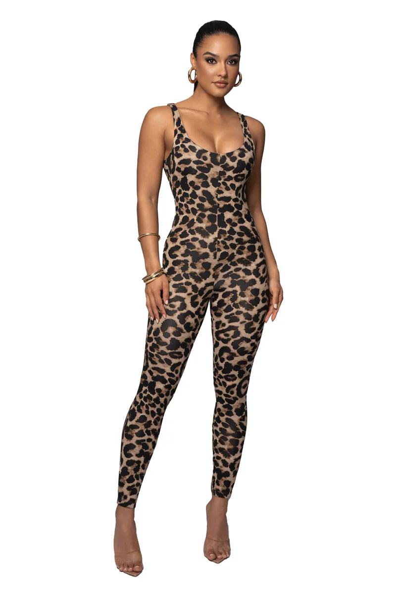 Sexy One Piece Bodycon Women Jumpsuits Sleeveless Leopard Print Fashion Rompers Nightclub Party Wear Summer Overalls Dropship
Sexy One Piece Bodycon Women Jumpsuits Sleeveless Leopard Print Fashion Rompers Nightclub Party Wear Summer Overalls Dropship