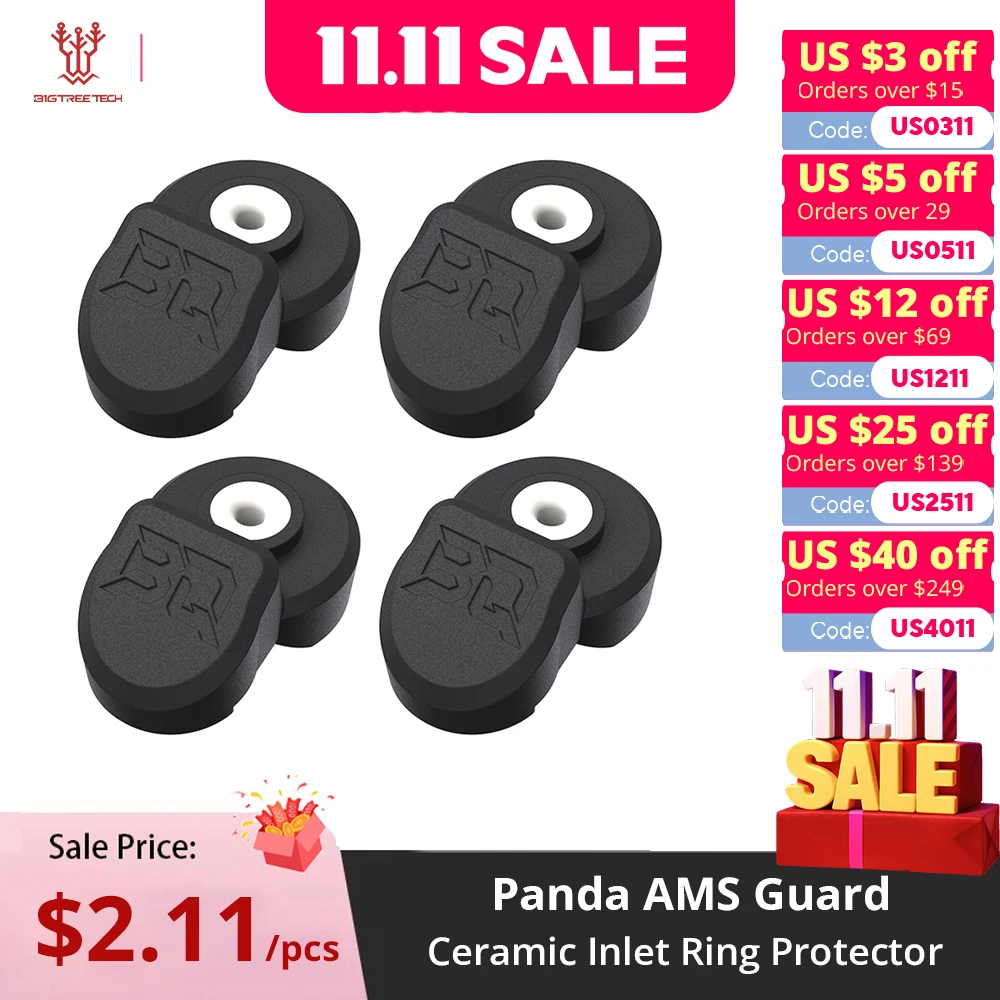 BIGTREETECH Panda AMS Guard Ceramic Inlet Ring Protector Durable For BambuLab A1 P1 X1 AMS H2D 3D Printer Accessories
BIGTREETECH Panda AMS Guard Ceramic Inlet Ring Protector Durable For BambuLab A1 P1 X1 AMS H2D 3D Printer Accessories