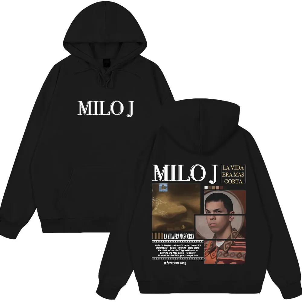 Rapper Milo J La Vida Era Mas Corta Hoodies Men's Women Gothic Punk Oversized Sweatshirts Fashion Hip Hop Long Sleeves Pullover
Rapper Milo J La Vida Era Mas Corta Hoodies Men's Women Gothic Punk Oversized Sweatshirts Fashion Hip Hop Long Sleeves Pullover
