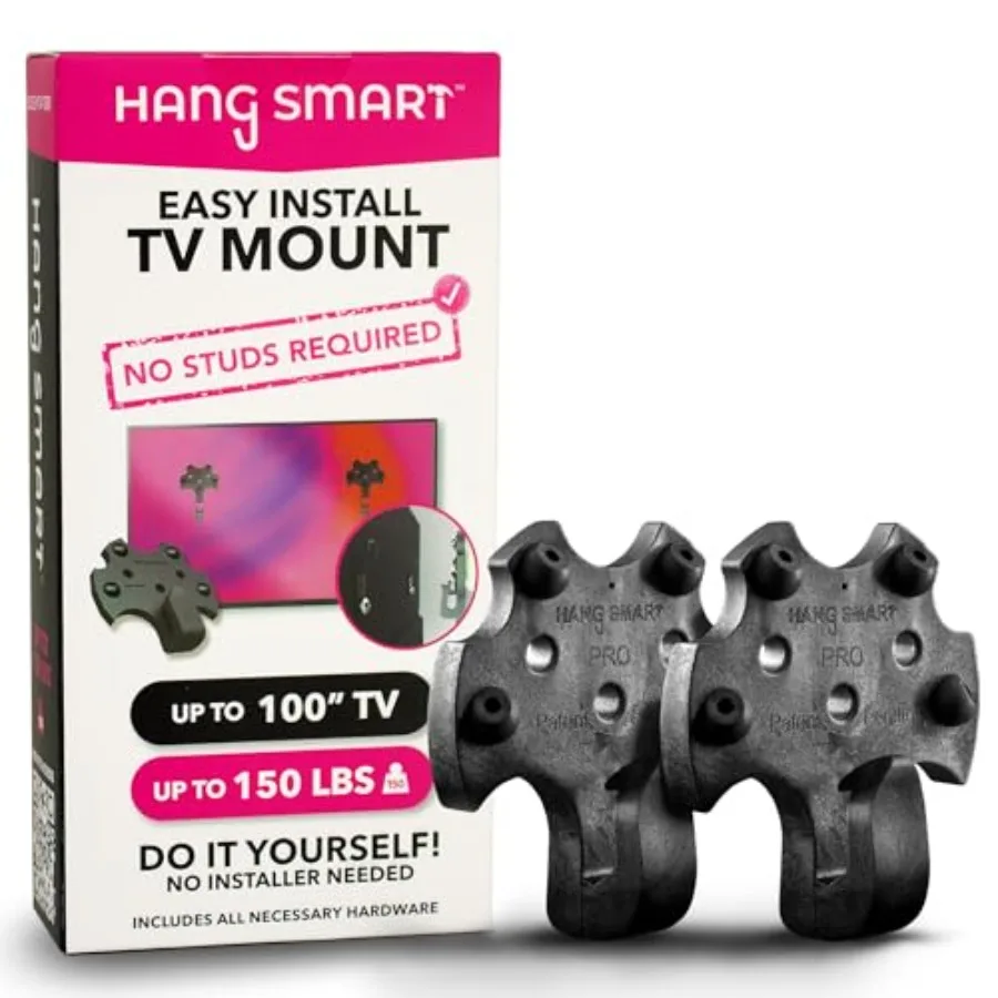 Кронштейн для телевизора HangSmart без креплений на стойке - Оригинальное запатентованное решение для легкой установки своими силами, подходит для телевизоров 19-100 дюймов, выдерживает до 150 фунтов, совместим с большинством LED и LCD телевизоров с плоск
Кронштейн для телевизора HangSmart без креплений на стойке - Оригинальное запатентованное решение для легкой установки своими силами, подходит для телевизоров 19-100 дюймов, выдерживает до 150 фунтов, совместим с большинством LED и LCD телевизоров с плоск
