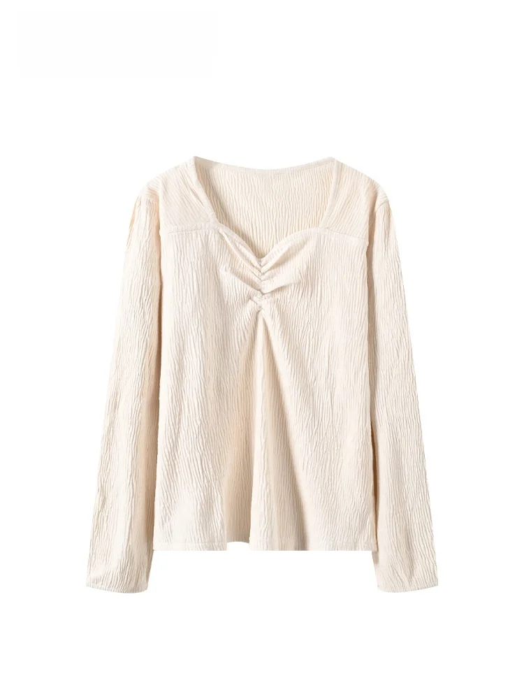 Loose Long Sve T-irt Women plus Size Spring New Sle Casual Comfortable Cotton V-Ne Slimming Small Fraance Sle Top
Loose Long Sve T-irt Women plus Size Spring New Sle Casual Comfortable Cotton V-Ne Slimming Small Fraance Sle Top