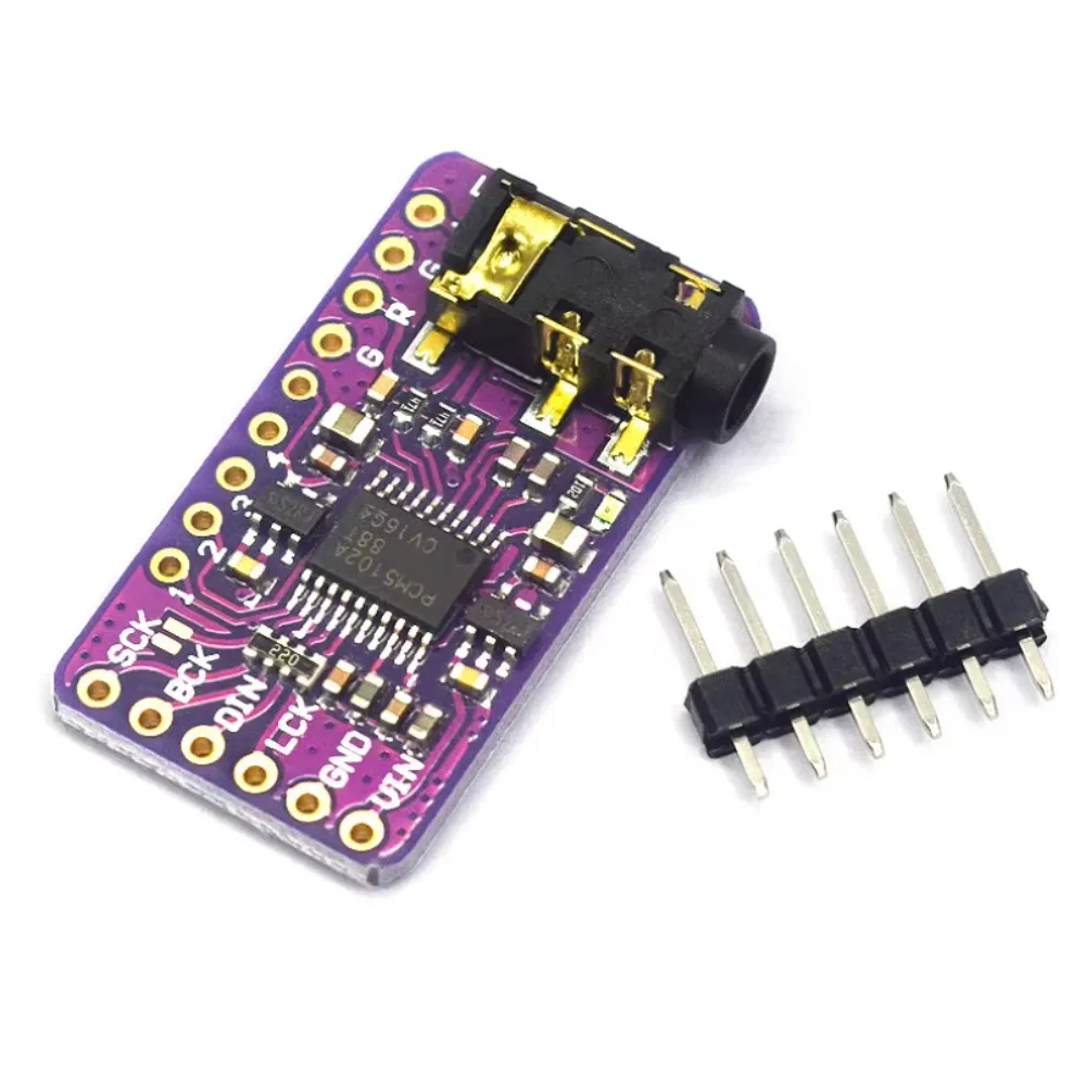 GY-PCM5102 I2S IIS Microcontroller Raspberry Pi High-Quality Lossless Digital Audio DAC Decoder Board
GY-PCM5102 I2S IIS Microcontroller Raspberry Pi High-Quality Lossless Digital Audio DAC Decoder Board