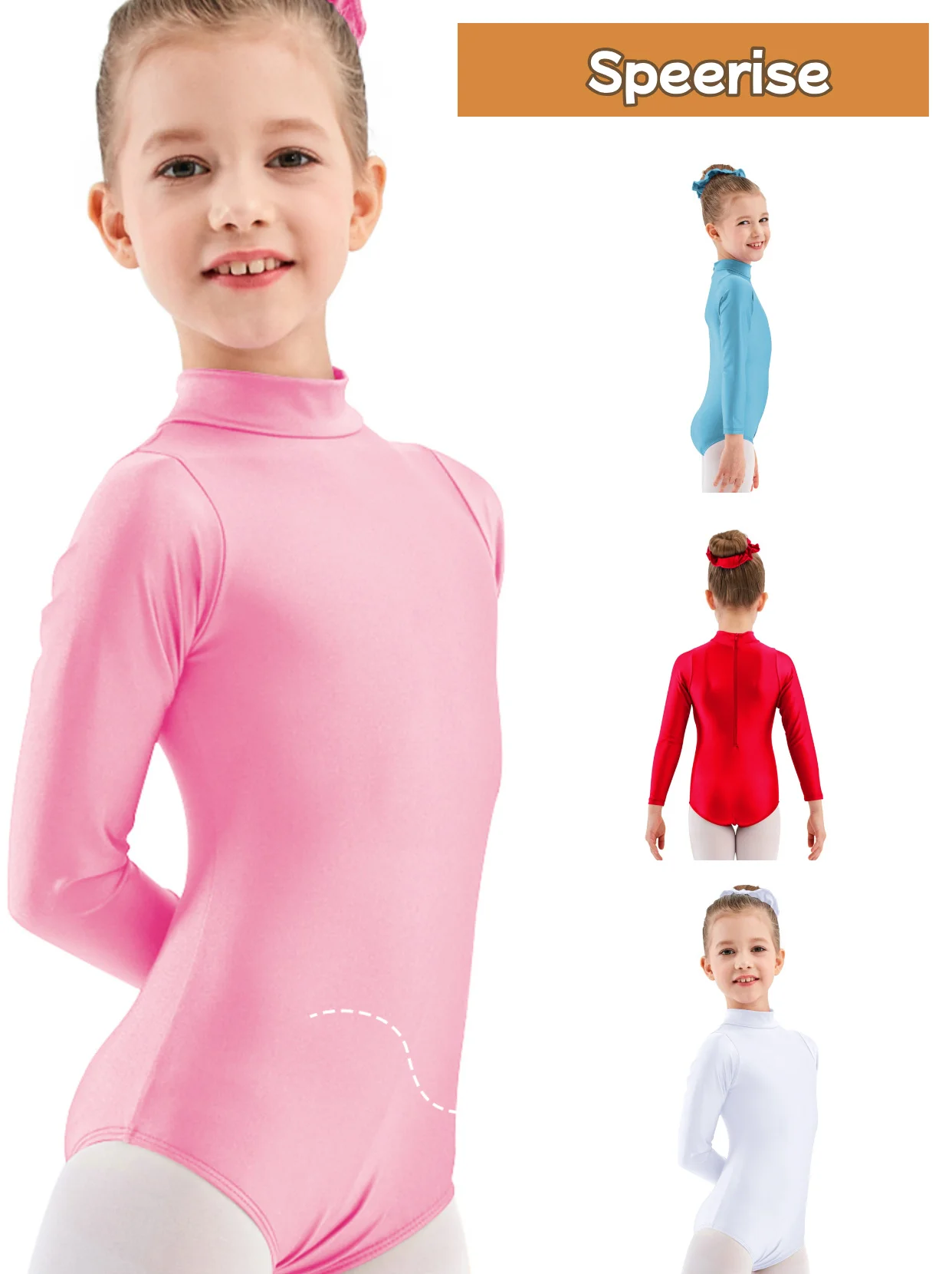 Speerise long sleeve leotard for girls high neck Back Zipper closure Gymnastic Outfits Toddler Dance Leotards
Speerise long sleeve leotard for girls high neck Back Zipper closure Gymnastic Outfits Toddler Dance Leotards