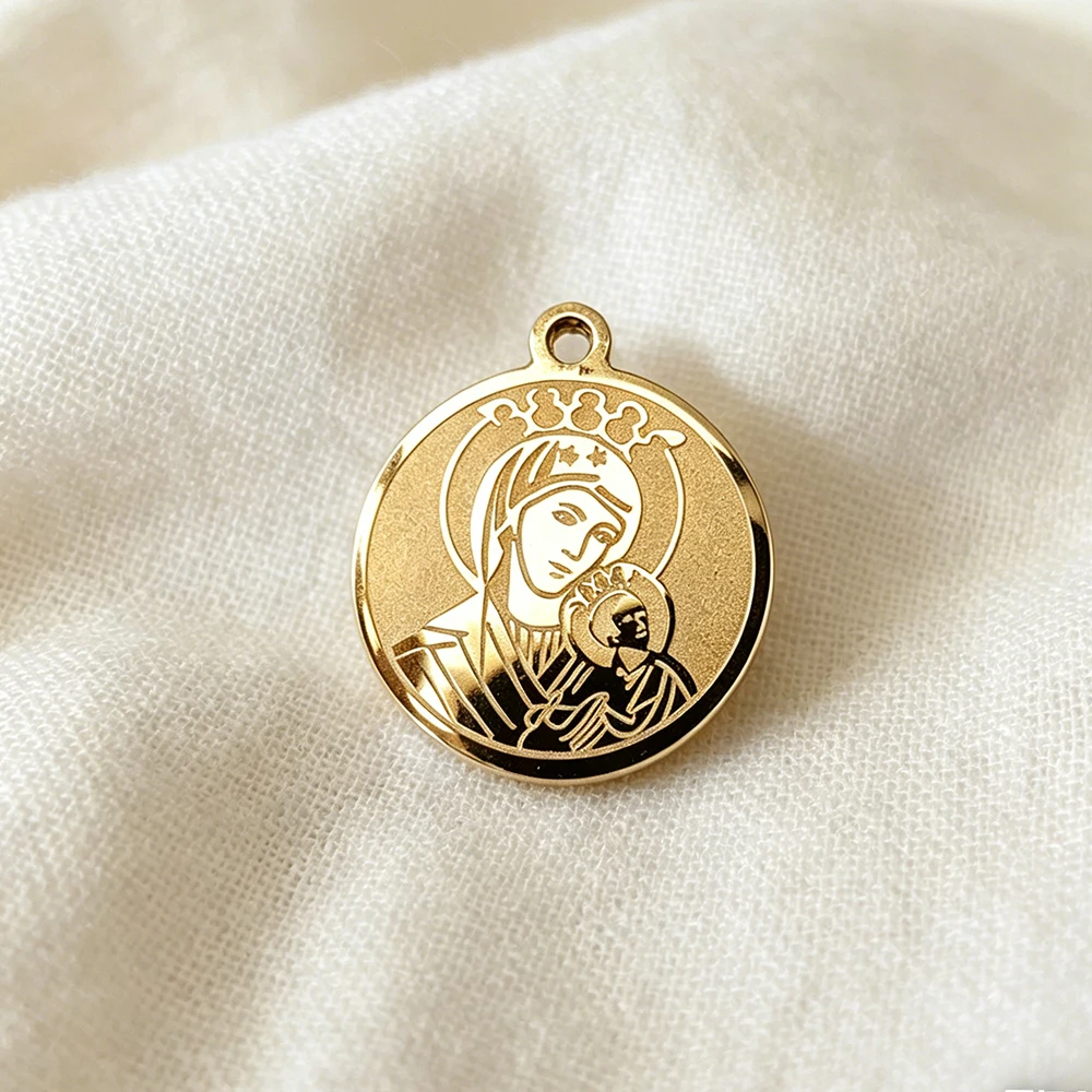 EUEAVAN 1pc Vintage Our Lady of Perpetual Help Pendant Stainless Steel Charms for Necklace Amulet DIY Jewelry Making Accessories
EUEAVAN 1pc Vintage Our Lady of Perpetual Help Pendant Stainless Steel Charms for Necklace Amulet DIY Jewelry Making Accessories