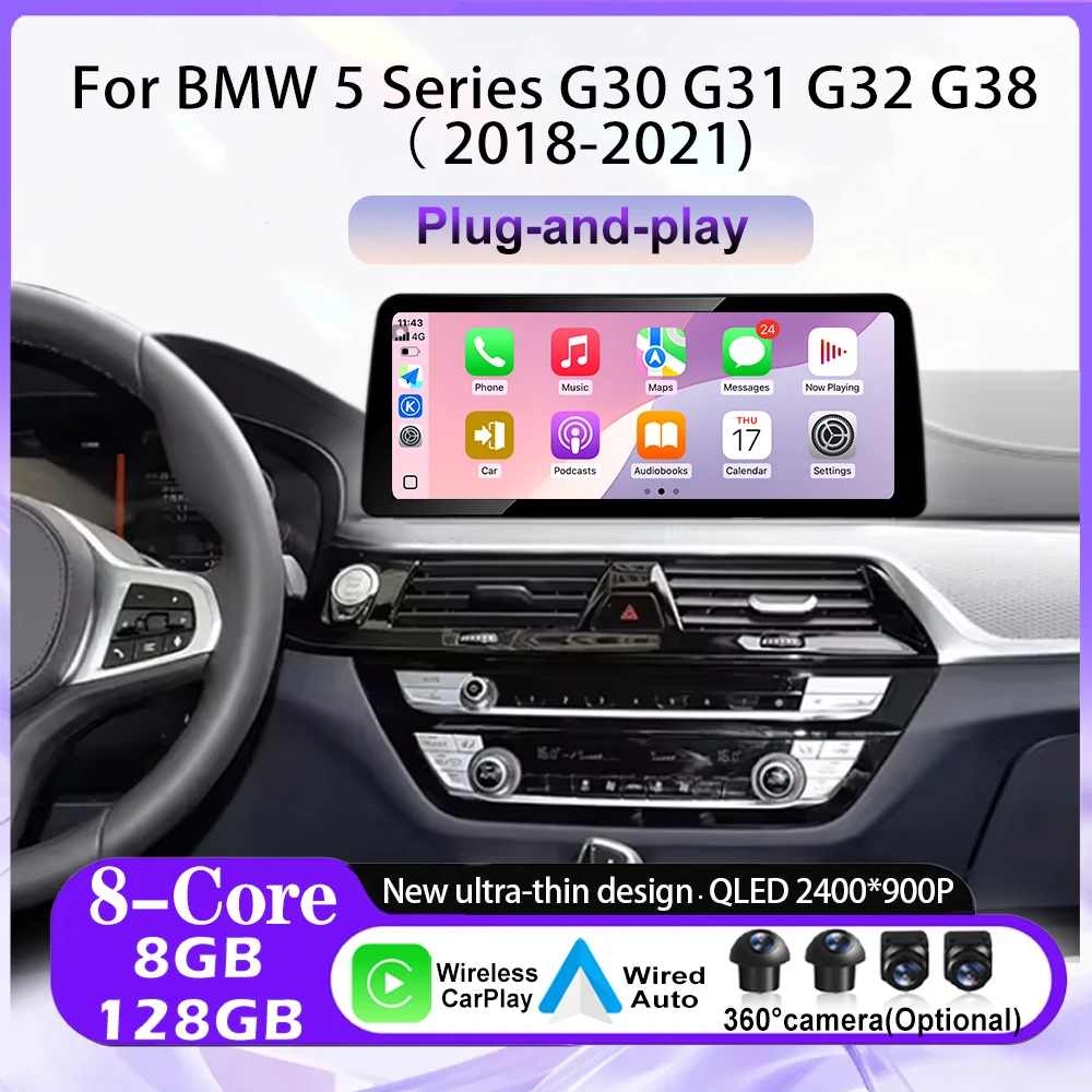 Для BMW 5 серии G30 G31 G32 G38 2018-2021 Система EVO Android Auto Беспроводная автомобильная радиосистема Carplay Навигация 4G WIFI Мультимедиа
Для BMW 5 серии G30 G31 G32 G38 2018-2021 Система EVO Android Auto Беспроводная автомобильная радиосистема Carplay Навигация 4G WIFI Мультимедиа