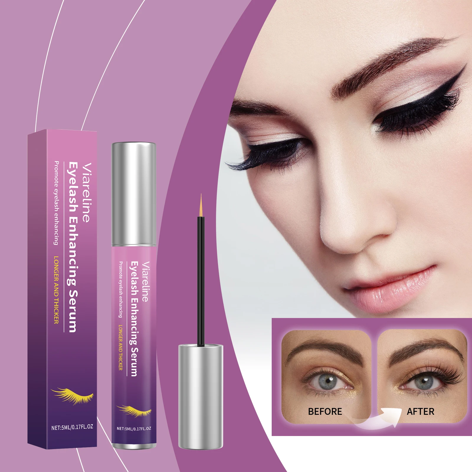 Eyelash Enhancing Serum:Eyelashes,Eyebrow Growth,Lifting,Lengthening,Thickening,Nourishing Lashes,Improve Toughness Elasticity
Eyelash Enhancing Serum:Eyelashes,Eyebrow Growth,Lifting,Lengthening,Thickening,Nourishing Lashes,Improve Toughness Elasticity