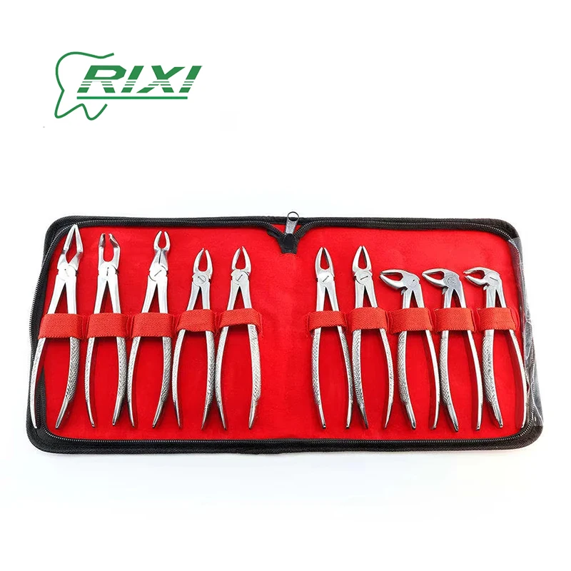 RIXI 10 pcs Dental Extraction Pliers Dentist Tool Universal Stainless Steel Extraction Pliers Root Elevators kit Dentistry Tools
RIXI 10 pcs Dental Extraction Pliers Dentist Tool Universal Stainless Steel Extraction Pliers Root Elevators kit Dentistry Tools
