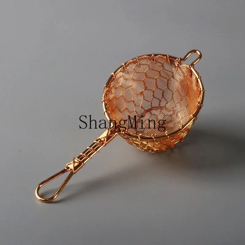 PYH tea leak pure copper filter pure hand-woven gold mesh silver tea set accessories
PYH tea leak pure copper filter pure hand-woven gold mesh silver tea set accessories