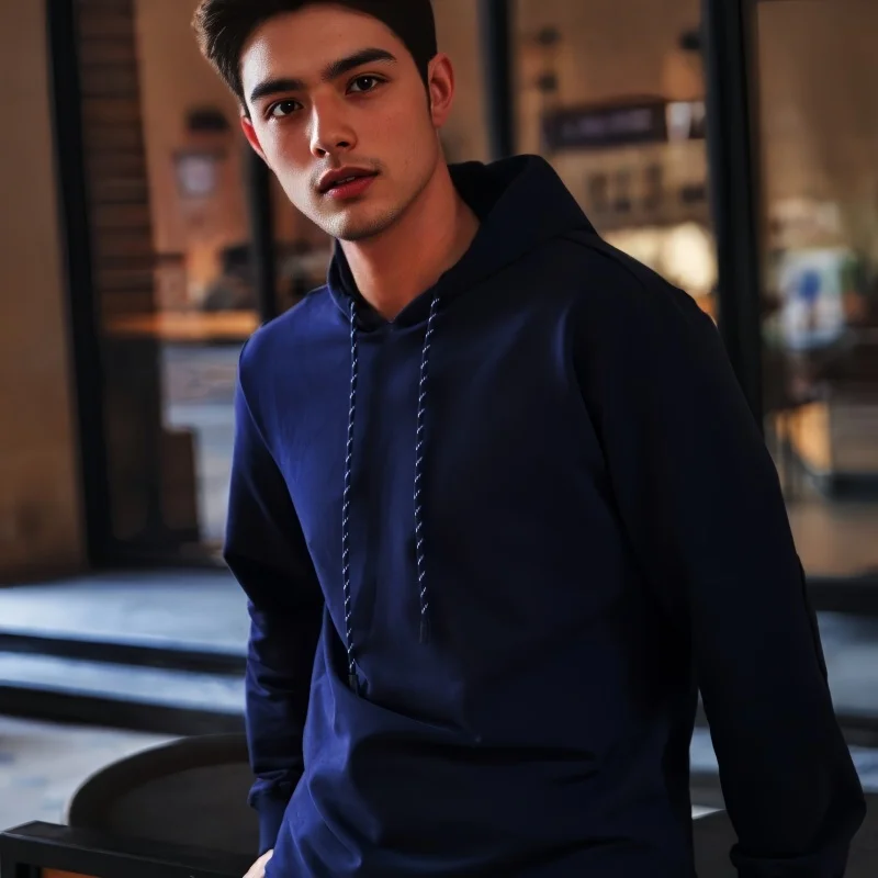 Мужская толстовка с длинным рукавом из чистого хлопка, спортивная одежда, повседневная верхняя одежда, эластичная, модная, в уличном стиле
Мужская толстовка с длинным рукавом из чистого хлопка, спортивная одежда, повседневная верхняя одежда, эластичная, модная, в уличном стиле