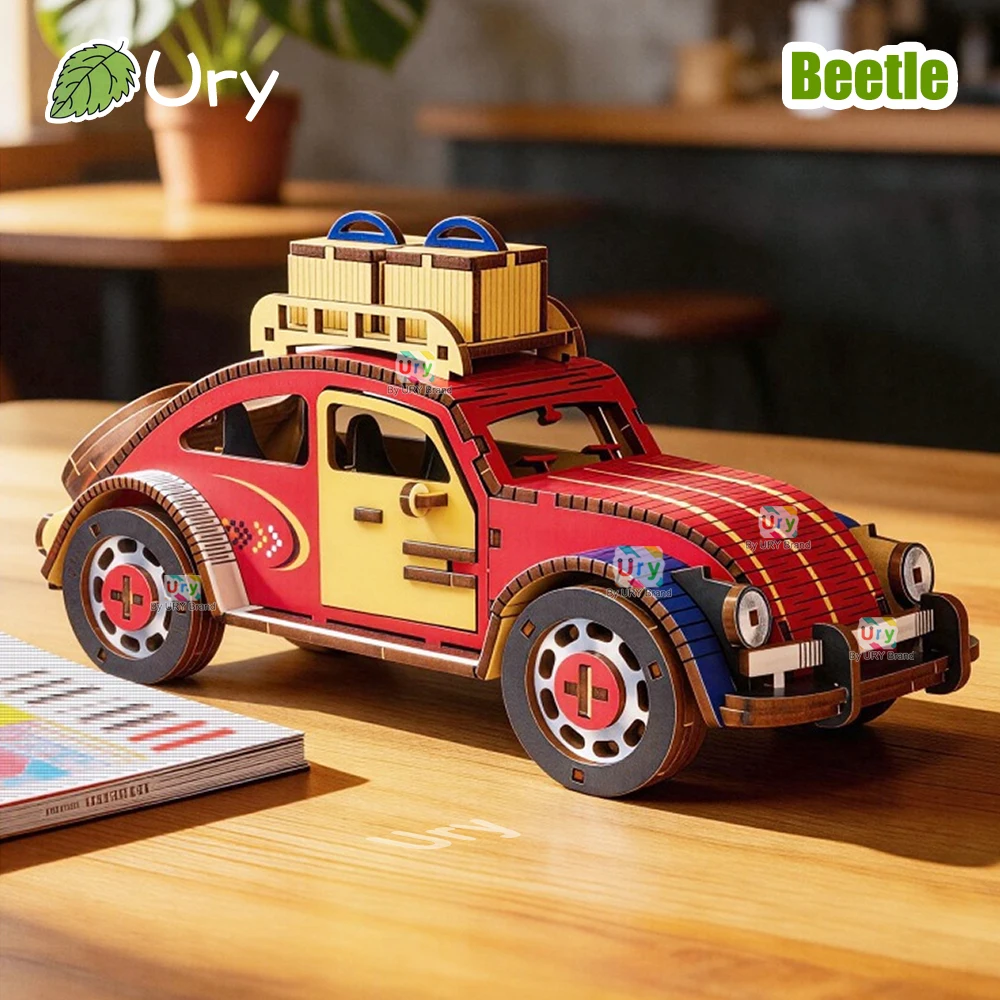 Ury 3D Wooden Puzzle Retro Colorful Vintage Beetle Car Nostalgic Movie Vehicle Assembly Model DIY Decoration Gift Toy for Adult
Ury 3D Wooden Puzzle Retro Colorful Vintage Beetle Car Nostalgic Movie Vehicle Assembly Model DIY Decoration Gift Toy for Adult