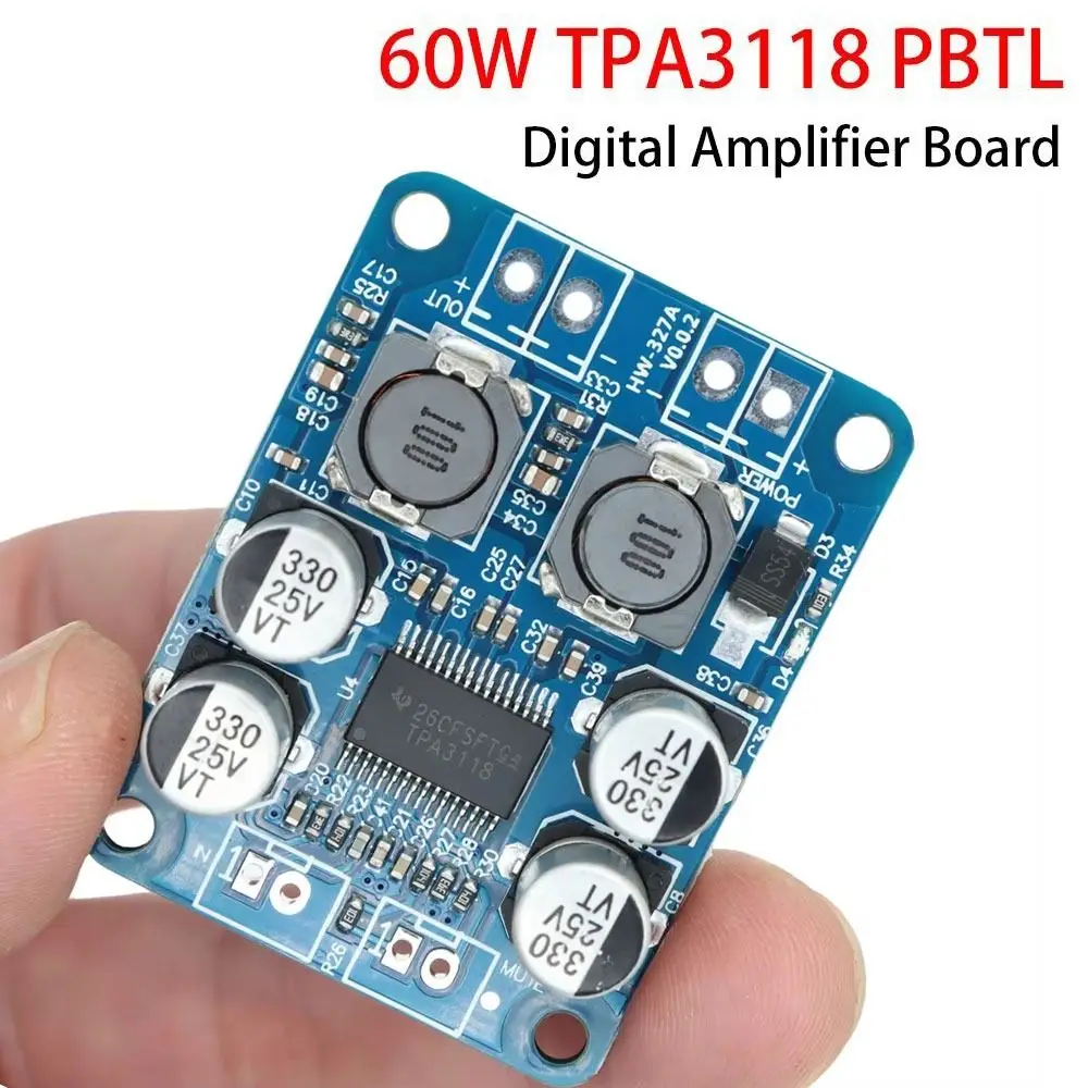1Pcs TPA3118 PBTL Digital Audio Amplifier Board 60W Low Power Consumption 32Pin Original Chip DC8-24V 4-8 Ohms Mono Amp Module
1Pcs TPA3118 PBTL Digital Audio Amplifier Board 60W Low Power Consumption 32Pin Original Chip DC8-24V 4-8 Ohms Mono Amp Module