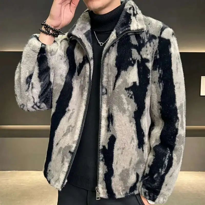 Winter Golden Mink Fur Men Jacket Stand Up Collar Leather Jacket Imitation Fur Integrated Thick Woolen Jacket Faux Leather Men
Winter Golden Mink Fur Men Jacket Stand Up Collar Leather Jacket Imitation Fur Integrated Thick Woolen Jacket Faux Leather Men