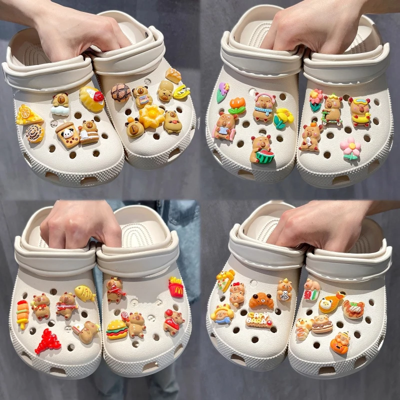MINISO 3D Animal Figures Capybara Resin Shoe Charms Set Cute Relax Shoe Decoration Accessories Removable Beach Vacation Style
MINISO 3D Animal Figures Capybara Resin Shoe Charms Set Cute Relax Shoe Decoration Accessories Removable Beach Vacation Style