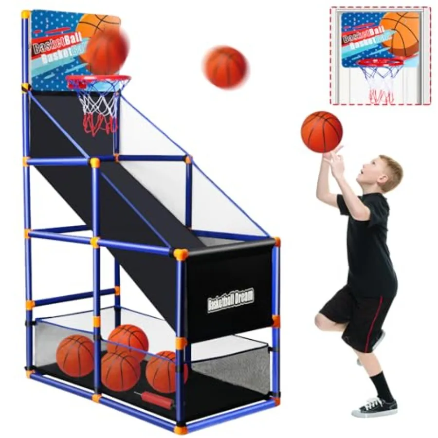 Arcade Basketball Game Set for Boy Toys Basketball Hoop with 4-5 Balls for 3-12 Years Old Adjustable Height w/Pump and Storage
Arcade Basketball Game Set for Boy Toys Basketball Hoop with 4-5 Balls for 3-12 Years Old Adjustable Height w/Pump and Storage